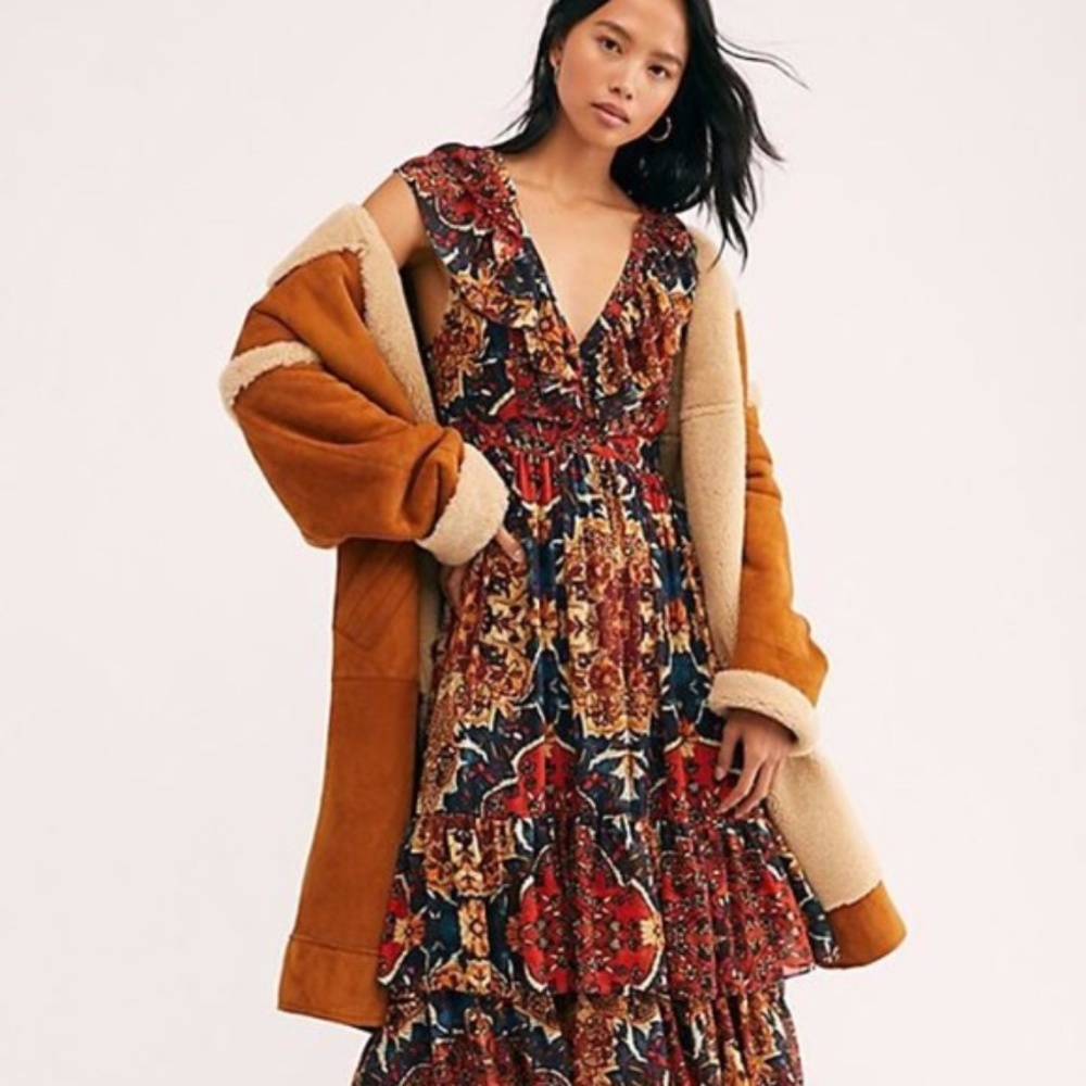 Free People Aspen Marshall suede shearling jacket - Picture 3 of 14
